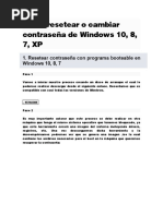 Cómo Resetear o Cambiar Contraseña de Windows 10