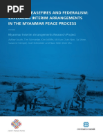 Between Ceasefires and Federalism: Exploring Interim Arrangements in The Myanmar Peace Process