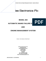 Deep Sea Electronics PLC: MODEL 603 Automatic Mains Failure Sensing AND Engine Management System