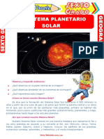 El Sistema Planetario Solar para Sexto Grado de Primaria