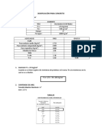 Dosificación para Concreto