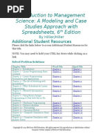 Introduction To Management Science: A Modeling and Case Studies Approach With Spreadsheets, 6 Edition