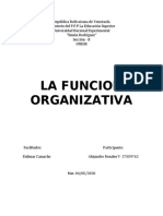 Naturaleza y Proposito de La Funcion de Organización