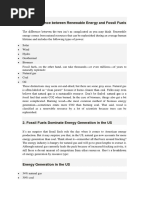 Renewables Versus Fossil Fuels