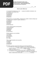 Prova de Ciências 7ano D Vini