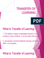 Transfer of Learning