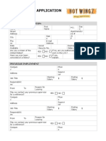 Employment Application: Applicant Information