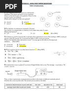 Level Past Paper Questions - Physics O: TOPIC-23 Radioactivity PAPER-1 Multiple Choice