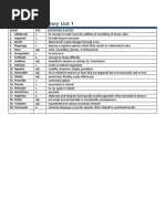 9 Grade Vocabulary List 1: Word POS Definition & Notes