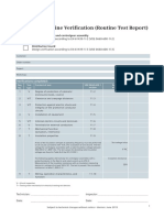 Report For Routine Verification (Routine Test Report) : Power Switchgear and Controlgear Assembly