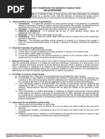 Handout 5 - Law On Partnership RFBT Review