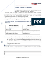 Legislacao de Transito 2020 Aula 38 Exercicios Crimes de Transito PDF