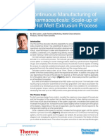 Continuous Manufacturing of Pharmaceuticals: Scale-Up of A Hot Melt Extrusion Process