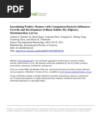 Inoculating Poultry Manure With Companion Bacteria Influences Growth and Development of Black Soldier Fly (Diptera: Stratiomyidae) Larvae