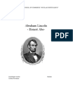 Abraham Lincoln - Honest Abe-: The Superior School of Commerce "Nicolae Kretzulescu"