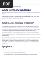 Acute Coronary Syndrome - Patient