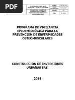 PVE-SST-002 Programa de Vigilancia Epidemiologica Osteomuscular