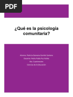 ACTIVIDAD 1. ¿ Qué Es La Psicología Comunitaria