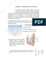 Resumen de Crecimiento, Desarollo y Formacion de La Oclusion