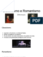 Classicismo e Romantismo.... Diferença