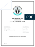 Forma Pauperis: Civil Procedure Code