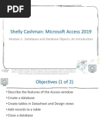 Shelly Cashman: Microsoft Access 2019: Module 1: Databases and Database Objects: An Introduction