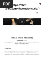 Ansuz Rune Meaning The Modern Curio