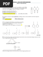 Level Past Paper Questions - Physics O: TOPIC-15 Static Electricity PAPER-1 Multiple Choice 1