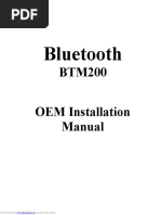 Bluetooth: BTM200 OEM Installation Manual