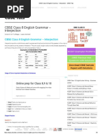 CBSE Class 8 English Grammar - Interjection - CBSE Tuts