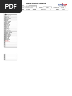 Input Data Sheet For E-Class Record: Region Division School Name School Id School Year