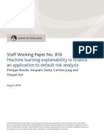 Staff Working Paper No. 816: Machine Learning Explainability in Finance: An Application To Default Risk Analysis