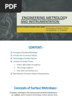 Metrology of Surface Finish