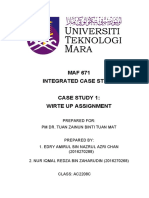 MAF 671 Integrated Case Study Case Study 1: Wirte Up Assignment