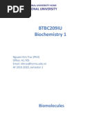 BTBC209IU Biochemistry 1: International University