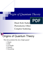 Origin of Quantum Theory +++