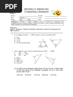 Prueba de Matematica CONGRUENCIA y Semejanza 2 MEDIODef 2017