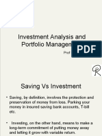 Investment Analysis and Portfolio Management: Prof Rajiv U K