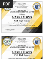 Mark Lalong: With High Honors