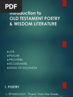 1.1 Introduction To OT Poetry Wisdom Literature