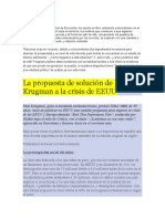 La Propuesta de Solución de Paul Krugman A La Crisis de EEUU