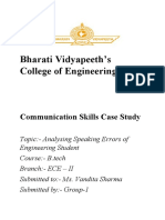 Bharati Vidyapeeth's College of Engineering: Communication Skills Case Study