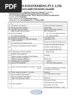 Data Sheet For Rotary Calciner - TEPL