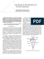 Engineering Design & Specifications of Cyclone Separator: Nelson Pynadathu, Paul Thomas, Arjun P