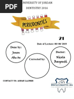 Periodontology SHEET