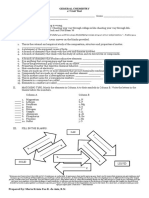 GENERAL CHEMISTRY-1st Unit Test 2019