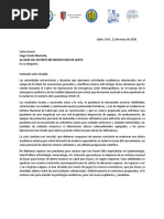 Carta Al Alcalde de Quito