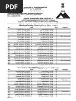 Course Schedule For Year 2018-2019: Swami Vivekanand Institute of Mountaineering