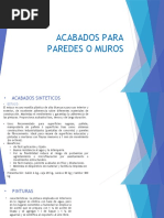 Acabados para Paredes o Muros