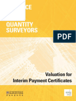 Practice Notes FOR Quantity Surveyors: Valuation For Interim Payment Certificates